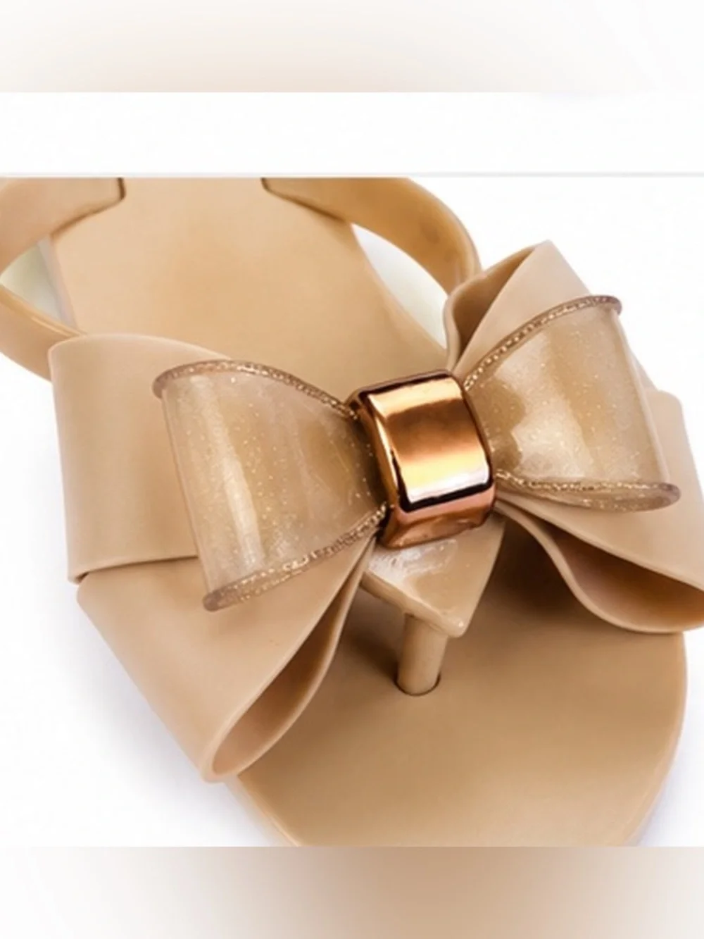 Mini Melissa Mel Dreamed by Melissa Harmonic Bow Flip-Flop Sandals
